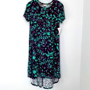 LLR Green & Purple Floral Carly Dress